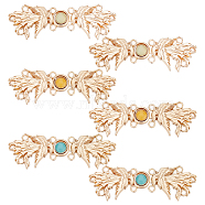 Nbeads 6 Sets 3 Colors Alloy Snap Lock Clasps, with Mixed Color Enamel, Bird, Light Gold, 22x64.5x4mm, Hole: 2.2mm, 2 sets/color(FIND-NB0002-73)