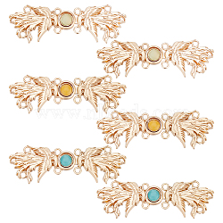 6 Sets 3 Colors Alloy Snap Lock Clasps, with Mixed Color Enamel, Bird, Light Gold, 22x64.5x4mm, Hole: 2.2mm, 2 sets/color(FIND-NB0002-73)