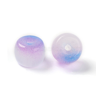 Opaque Spray Painted Glass Beads(GLAA-D006-13)-4