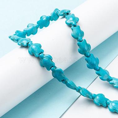 Dyed Synthetic Turquoise Beads Strands(G-M152-10-A)-4