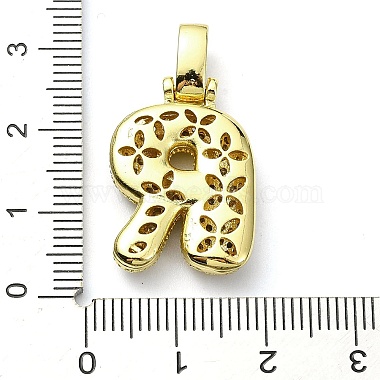 Brass Micro Pave Clear Cubic Zirconia Pendants(KK-M279-01G-R)-3