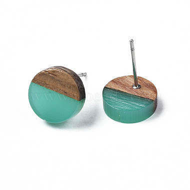 Transparent Resin & Walnut Wood Stud Earrings(X-EJEW-N017-008-A04)-3