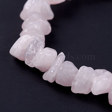 Bracelets élastiques avec chips en quartz rose(BJEW-JB01308-01)-2