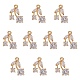 10Pcs Rack Plating Brass Clear Cubic Zirconia Charms(ZIRC-SZ0002-14)-1