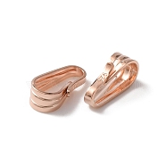 925 Sterling Silver Snap on Bails, Rose Gold, 7x2.5x3.5mm, Hole: 2x6mm(STER-WH0005-04RG)