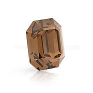 Preciosa&reg MAXIMA Crystal Fancy Stones, Czech Crystal, 435 34 222 Octagon, Dura Foiling, 10220 Smoked Topaz, 8x6mm(X-PRC-FD8-10220)