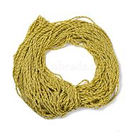 Polyester Thread Package Yarn Phnom Penh, for Custom Woven Jewelry Making, Goldenrod, 5mm, about 97~100m/bundle(NWIR-K024-01)