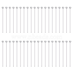 925 Sterling Silver Ball Head Pins, for Jewelry Making, Silver, 24 Gauge, 21x0.5mm, Head: 1.5mm, 40pcs(STER-BC0002-16C)