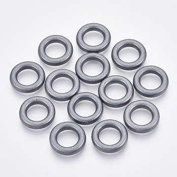 CCB Plastic Linking Rings, Ring, Gunmetal, 14x3mm, Inner Diameter: 7mm, about 1790pcs/500g