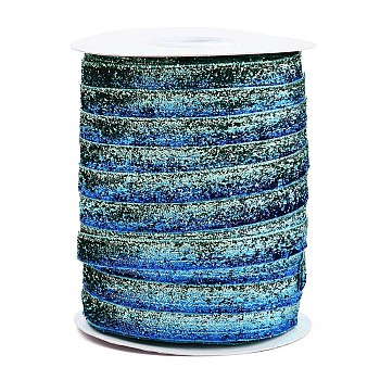 Glitter Sparkle Ribbon, Polyester & Nylon Ribbon, Colorful, 3/8 inch(9.5~10mm), about 50yards/roll(45.72m/roll)