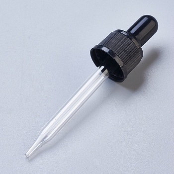 Glass Teardrop Set Transfer Graduated Pipettes, Black, 94x22mm, Capacity: 30ml(1.01fl. oz)