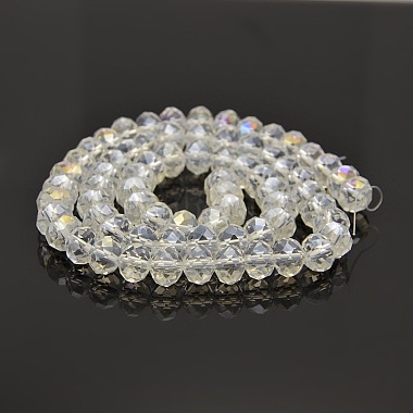 Electroplate Glass Rondelle Beads Strands(GLAA-A024F-AB01)-2
