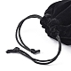 Bolsas de la joya de terciopelo con forma de rectángulo negro con cordón(X-TP010-2)-4