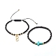 Бесконечность и плетеные браслеты из бисера для девочек и женщин(BJEW-JB06957)-1
