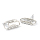Brass Micro Pave Clear Cubic Zirconia Stud Earrings(EJEW-L234-042)-3