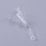 Transparent Glass Funnel Hopper, for Water Bottle Liquid Transfer, Clear, 56.5~59x33mm, Hole: 4mm(AJEW-WH0104-46A)