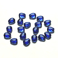 Imitation Austrian Crystal Beads, Grade AAA, Faceted, teardrop, Blue, 8x6x3.5mm, Hole: 0.7~0.9mm(SWAR-F086-8x6mm-13)