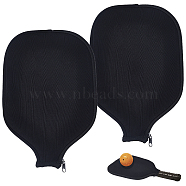 Cloth Tennis Racket Cover Bags, with Zipper, Black, 305x210x20mm(AJEW-WH0007-16)