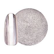 Nail Art Glitter Powder, with One Brush , Silver, 30x30x17mm, about 0.3g/box(X-MRMJ-Q046-013F)