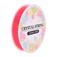Elastic Crystal Thread, Jewelry Beading Cords, For Stretch Bracelet Making, Hot Pink, 1.0mm, about 5.5m/roll(EW-S004-1.0mm-02)
