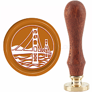 Brass Wax Seal Stamp with Handle, for DIY Scrapbooking, Tower Bridge, London, 3.5x1.18 inch(8.9x3cm)(AJEW-WH0184-0687)