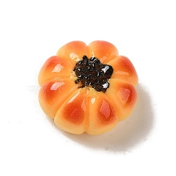 Opaque Resin Imitation Food Decoden Cabochons, Bread, Orange, 21x11mm(CRES-A058-02F)