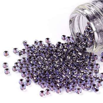 TOHO Round Seed Beads, Japanese Seed Beads, (749) Copper Lined Light Sapphire, 11/0, 2.2mm, Hole: 0.8mm, about 1110pcs/10g