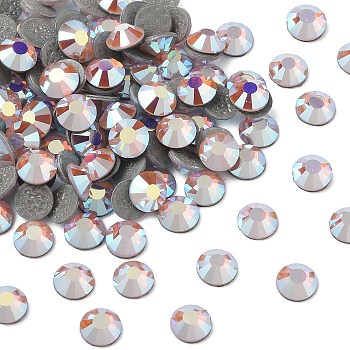 Preciosa&reg Crystal Hotfix Flatback Stones, Czech Crystal, Round(438 11 612 Chaton Rose VIVA 12 &reg), 71350 200 Rose Opal AB, SS8(2.3~2.5mm)