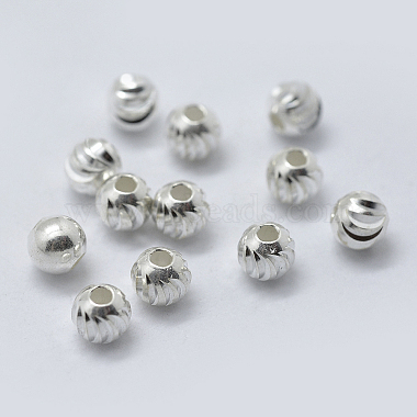 925 perles d'espacement ondulées en argent sterling(STER-K171-42S-01)-2