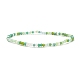 Граненые круглые стеклянные бусины эластичный браслет для девочек-подростков(BJEW-JB07072-01)-1