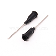 Plastic Fluid Precision Blunt Needle Dispense Tips, with 201 Stainless Steel Pin, Black, 4.25x0.75cm, Inner Diameter: 0.42cm, Pin: 1mm, about 100pcs/bag(TOOL-WH0140-18D)