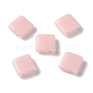 Opaque Acrylic Slide Charms, Square, Pink, 5.2x5.2x2mm, Hole: 0.8mm(OACR-Z010-01E)