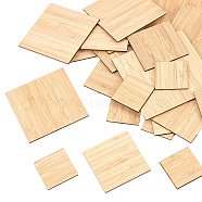 Olycraft Square Wooden Boards for Painting, BurlyWood, 30pcs/set(AJEW-OC0001-93)
