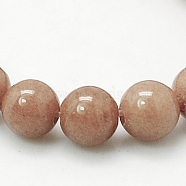 Natural Mashan Jade Round Beads Strands, Dyed, Camel, 4mm, Hole: 1mm, about 98pcs/strand, 15.7 inch(G-D263-4mm-XS27)