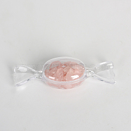 Natural Rose Quartz Chip Candy Display Decorations, Reiki Energy Stone Ornaments, 25x82x23mm(G-PW0007-067B)