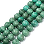 Natural Howlite Beads Strands, Dyed & Heated, Round, 13.5x14mm, Hole: 1mm, about 30pcs/strand, 15.35 inch(39cm)(G-C180-16D)