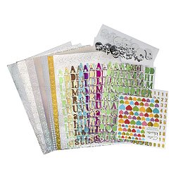 Paper Stickers, DIY Handmade Scrapbook Photo Albums, Mixed Shapes, Mixed Color, 25.5~270x15.3~228x0.01~0.1mm(DIY-MSMC001-12)