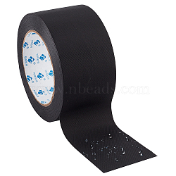 Oxford Cloth & Nylon Waterproof Repair Adhesive Tape, Repairing Tears, Cracks, & Leaks, for Backpack, Tent, Awnings, Inflatable Mattresses, Black, 60mm, 45 yards(about 41.15m)/roll(AJEW-WH0282-98)