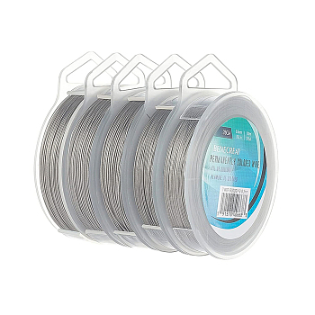 Tiger Tail Wire, Stainless Steel Wire, Stainless Steel Color, 0.3~0.6mm, 5rolls/set