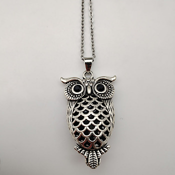 Owl Pendant Necklace for Women Men