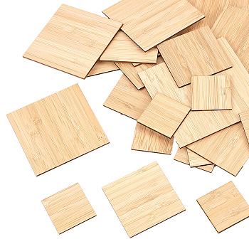 Olycraft Square Wooden Boards for Painting, BurlyWood, 30pcs/set
