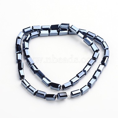 Full Plated Faceted Cuboid Electroplate Glass Beads Strands(EGLA-F109-B02)-2