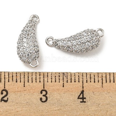 Brass Micro Pave Clear Cubic Zirconia Connector Charms(KK-L211-004P)-3