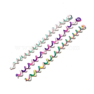 Polymer Clay Hair Styling Braider Chip, Twist Barrette Spiral Spin Hair Braider Tool, for Girls Women, Mixed Color, 205~220x3.5mm(MRMJ-P016-02)