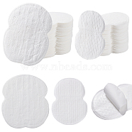 Paper Hat Sweat Liner, Hat Size Reducer Liner, Disposable Sweatband Liner, Worksuit Collar Protector, White, 127~155x95~135x0.5~0.8mm, 200pcs/set(AJEW-GA0007-61)