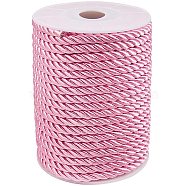 PandaHall Elite Polyester Cord, Twisted Cord, Pearl Pink, 5mm, about 18~19yards/roll(16.4m~17.3m/roll)(NWIR-PH0001-07J)