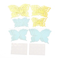 3D Plastic Wall Stickers, with Adhesive Tape, for Home Living Room Bedroom Wall Decorations, Butterfly, Light Blue, 60~90x80~120x0.5mm, 24pcs/set(DIY-F077-03E)