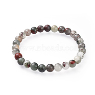 Natural Bloodstone Stretch Bracelets, 2 inch(5.2cm)(BJEW-JB04557-02)