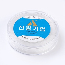 Korean Elastic Crystal Thread, For Jewelry Making, Clear, 0.8mm, about 49.21 yards(45m)/roll(EW-F008-0.8mm)