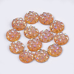 Resin Cabochons, Half Round, Goldenrod, 12x3~3.5mm(CRES-T012-01D)